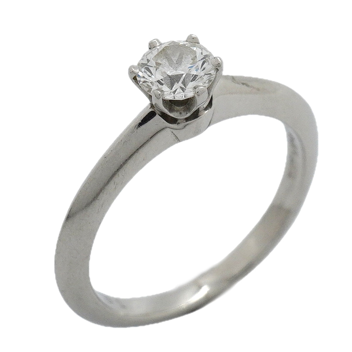 【6jkb0618】ティファニー リング ソリティア 1PD Pt950 プラチナ ダイヤモンド 0.31ct 5.5号【中古】レディース