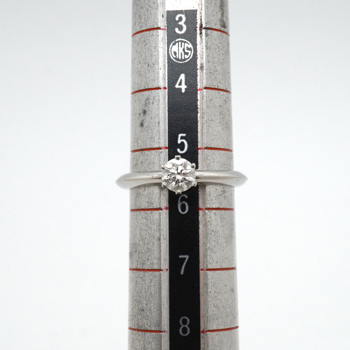 【6jkb0618】ティファニー リング ソリティア 1PD Pt950 プラチナ ダイヤモンド 0.31ct 5.5号【中古】レディース