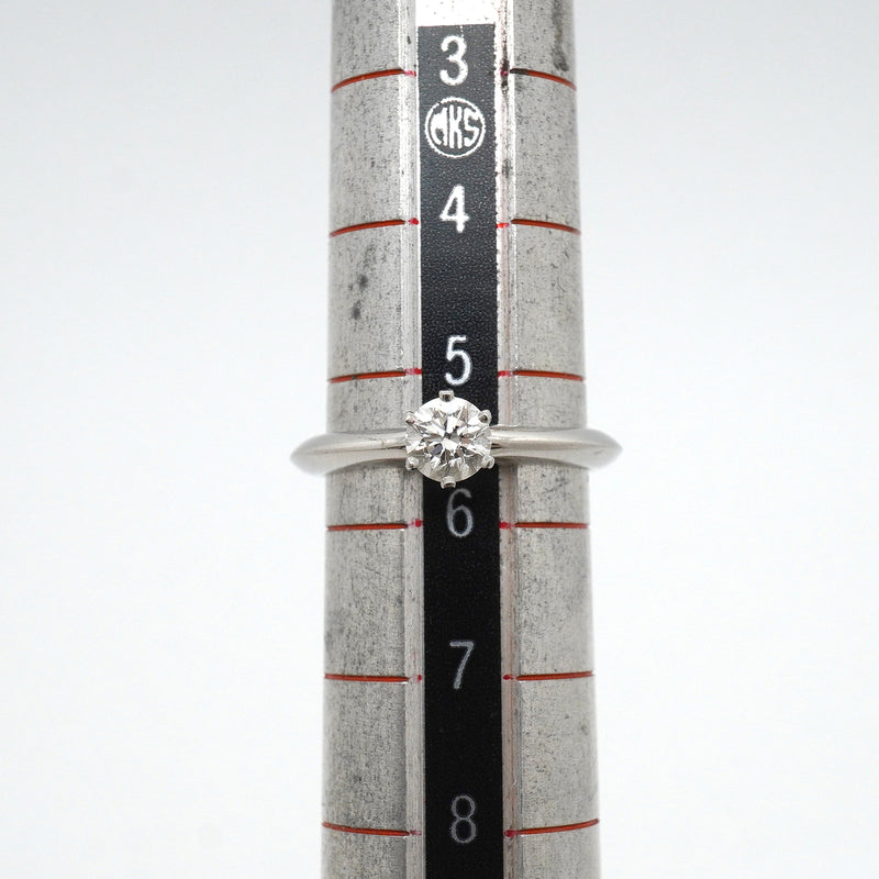 【6jkb0618】ティファニー リング ソリティア 1PD Pt950 プラチナ ダイヤモンド 0.31ct 5.5号【中古】レディース