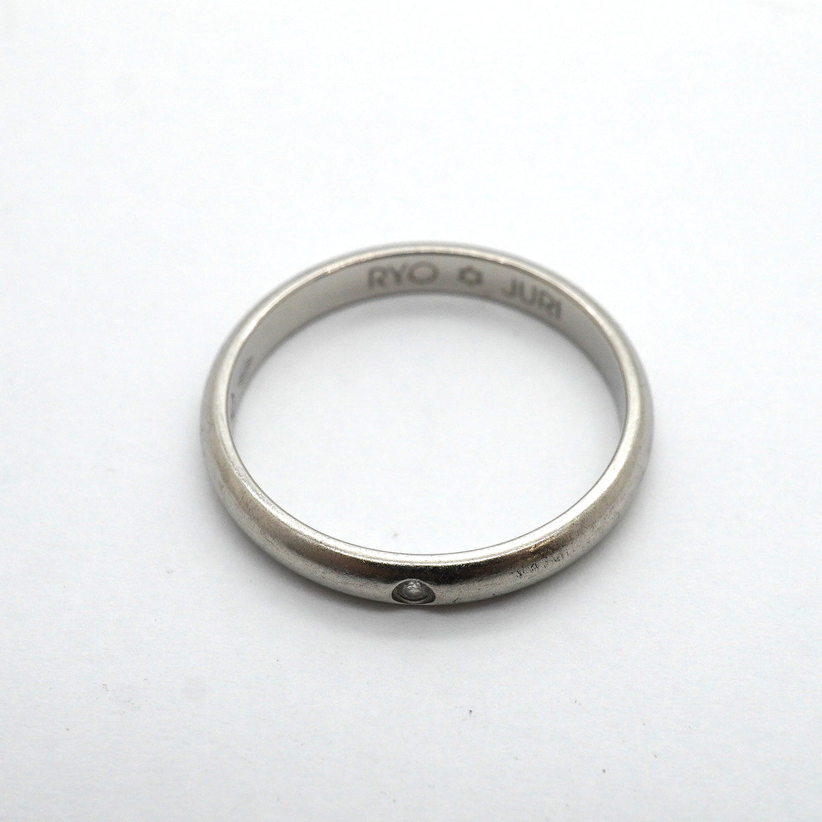【6jkb0623】カルティエ リング クラシック 1PD Pt950 プラチナ ダイヤモンド ＃50【中古】レディース
