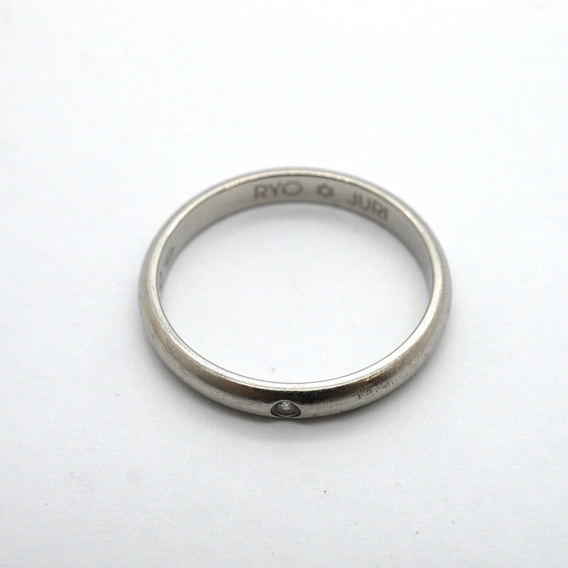 【6jkb0623】カルティエ リング クラシック 1PD Pt950 プラチナ ダイヤモンド ＃50【中古】レディース