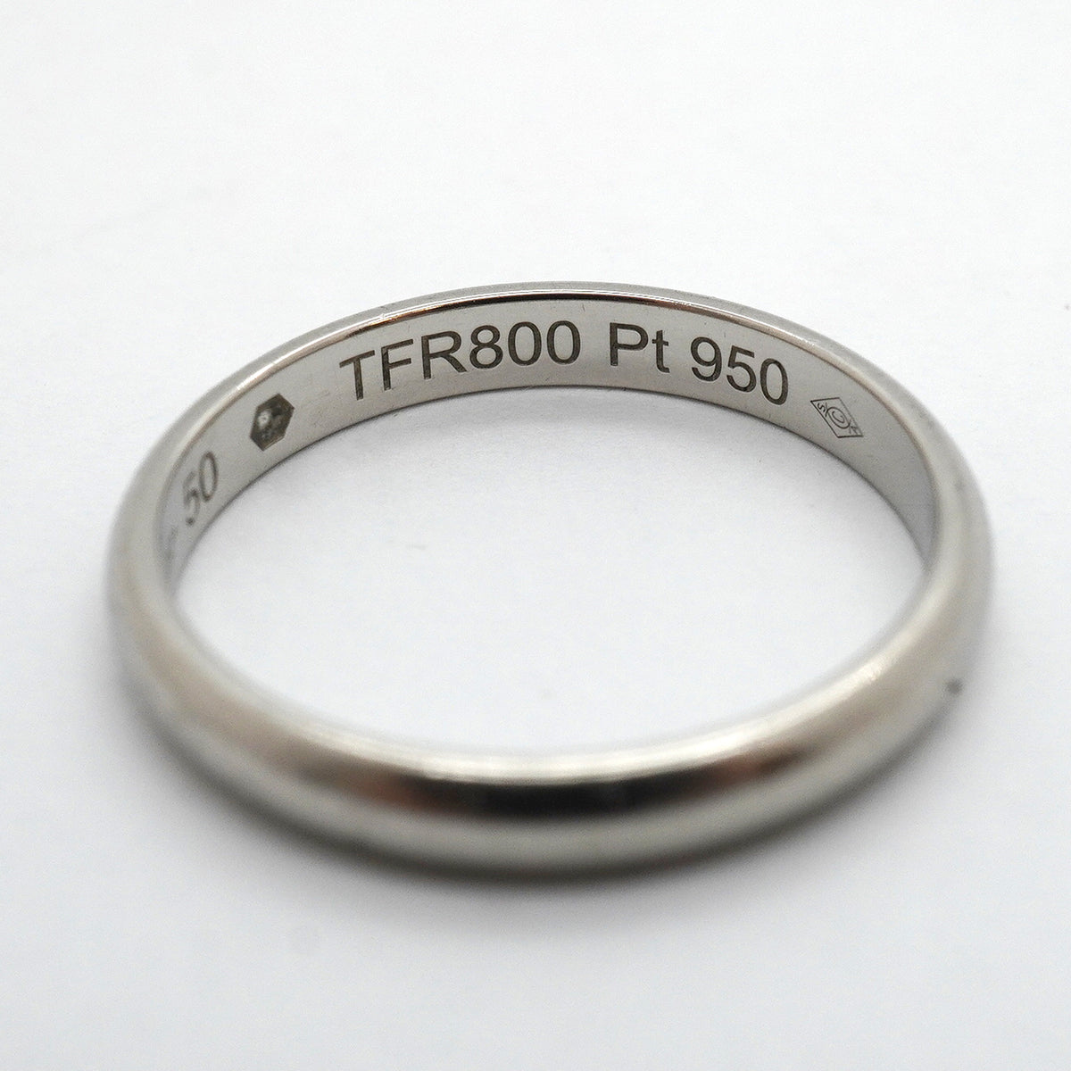 【6jkb0623】カルティエ リング クラシック 1PD Pt950 プラチナ ダイヤモンド ＃50【中古】レディース