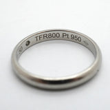【6jkb0623】カルティエ リング クラシック 1PD Pt950 プラチナ ダイヤモンド ＃50【中古】レディース