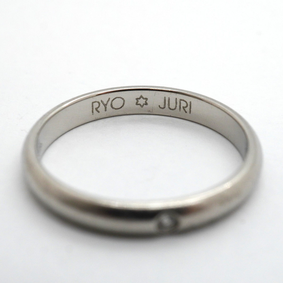【6jkb0623】カルティエ リング クラシック 1PD Pt950 プラチナ ダイヤモンド ＃50【中古】レディース