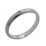 【6jkb0623】カルティエ リング クラシック 1PD Pt950 プラチナ ダイヤモンド ＃50【中古】レディース