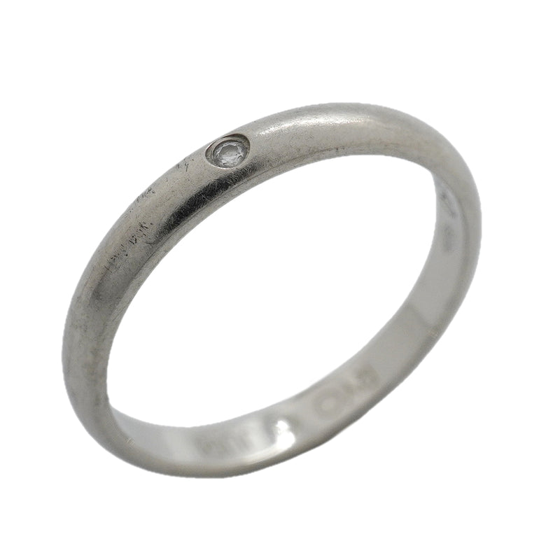 【6jkb0623】カルティエ リング クラシック 1PD Pt950 プラチナ ダイヤモンド ＃50【中古】レディース