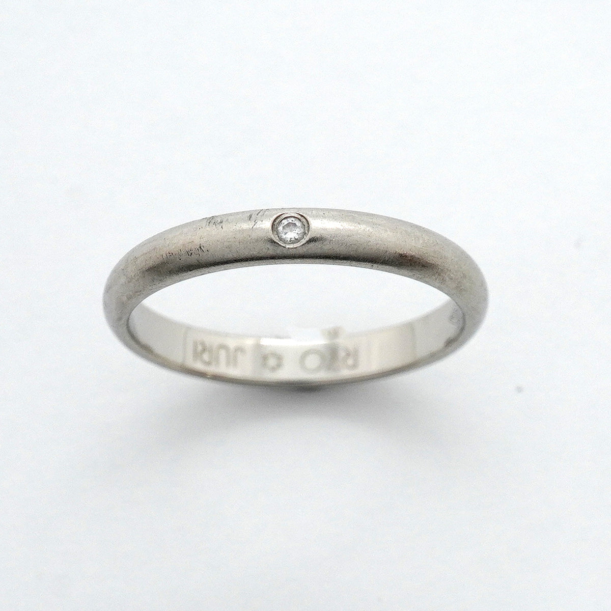 【6jkb0623】カルティエ リング クラシック 1PD Pt950 プラチナ ダイヤモンド ＃50【中古】レディース