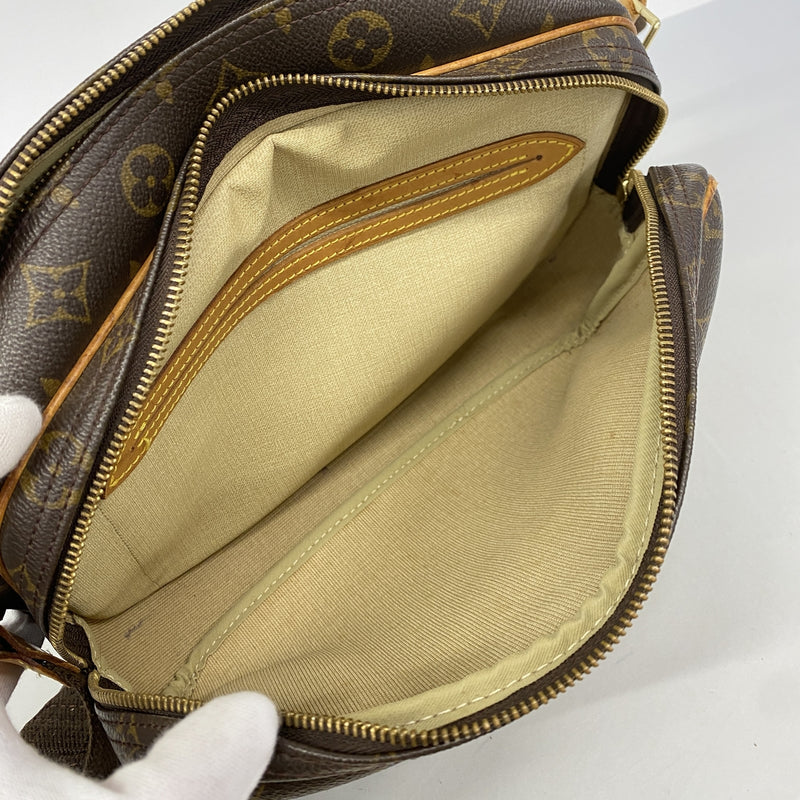 【6ka0011】ルイヴィトン ショルダーバッグ モノグラム リポーターPM M45254 ブラウン【中古】レディース
