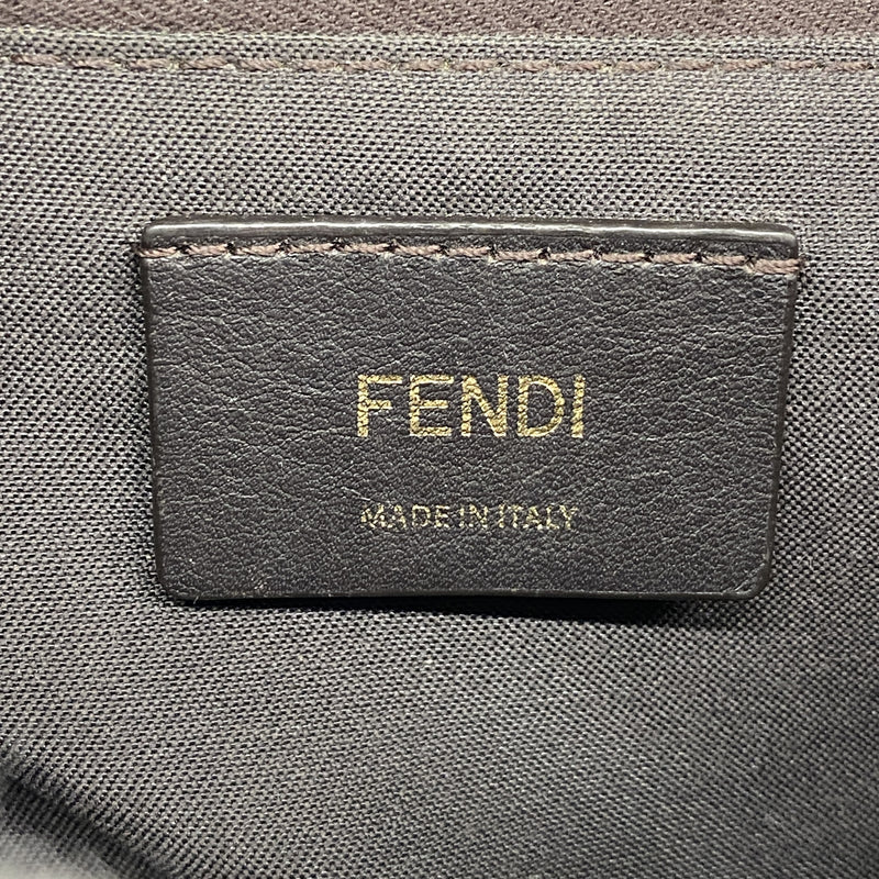 【6ka0040】フェンディ ウエストバッグ ズッカ コーティングキャンバス ブラウン ネイビー ゴールド金具【中古】メンズ