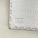 【6ka0057】フェンディ 長財布 セレリア レザー シルバー シルバー金具【中古】レディース