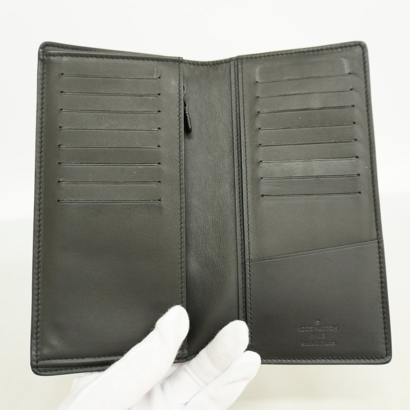 【6ka0074】ルイヴィトン 長財布 モノグラム・シャドウ ポルトフォイユブラザ M62900 ブラック【中古】メンズ