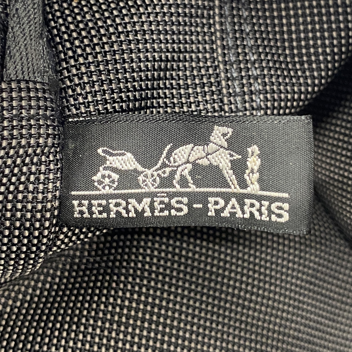 【6ka0097】エルメス トートバッグ エールラインMM ナイロン グレー シルバー金具【中古】メンズ レディース ユニセックス