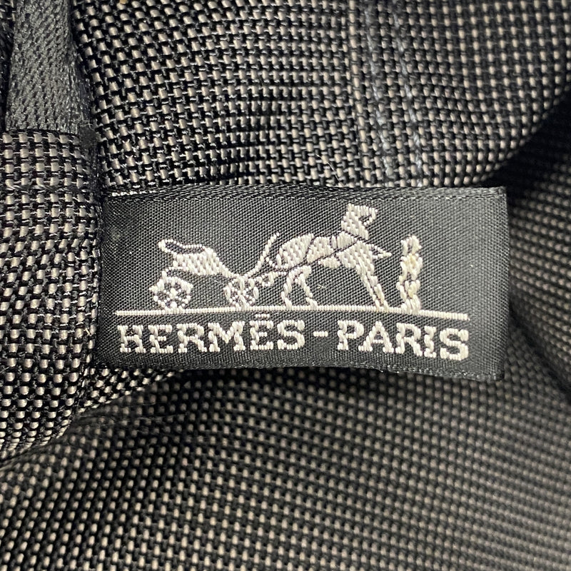 【6ka0097】エルメス トートバッグ エールラインMM ナイロン グレー シルバー金具【中古】メンズ レディース ユニセックス