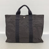 【6ka0097】エルメス トートバッグ エールラインMM ナイロン グレー シルバー金具【中古】メンズ レディース ユニセックス