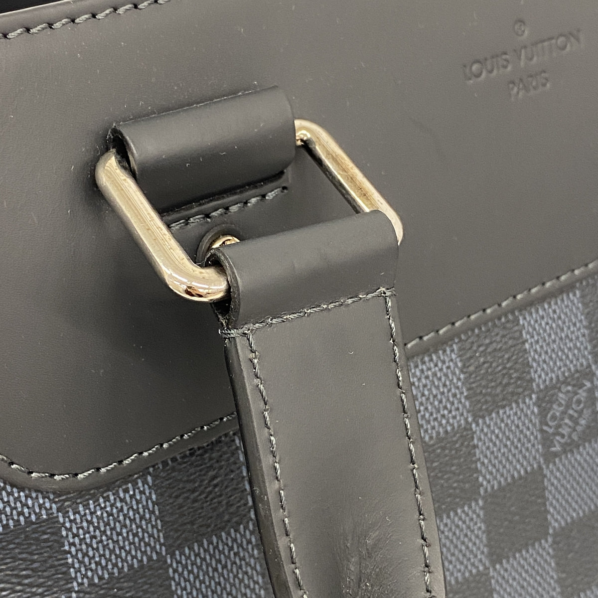 【6ka0099】ルイヴィトン トートバッグ ダミエ・コバルト カバヴォワヤージュ N41397 ネイビー ブラック【中古】メンズ