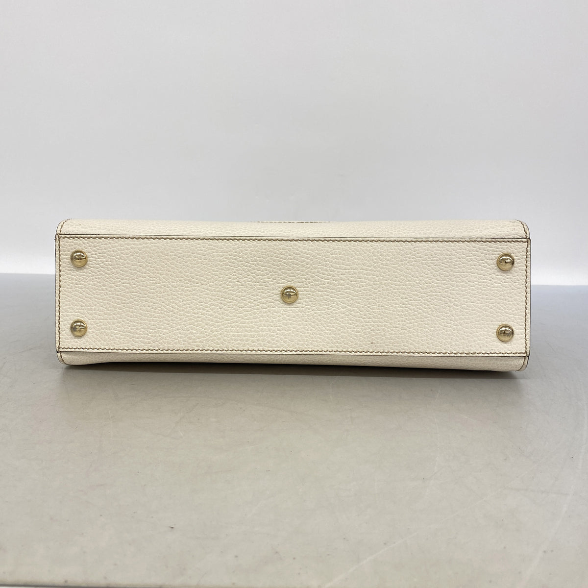 【6ka0109】グッチ ハンドバッグ ソーホー 431571 レザー アイボリー シャンパンゴールド金具 2wayバッグ【中古】レディース