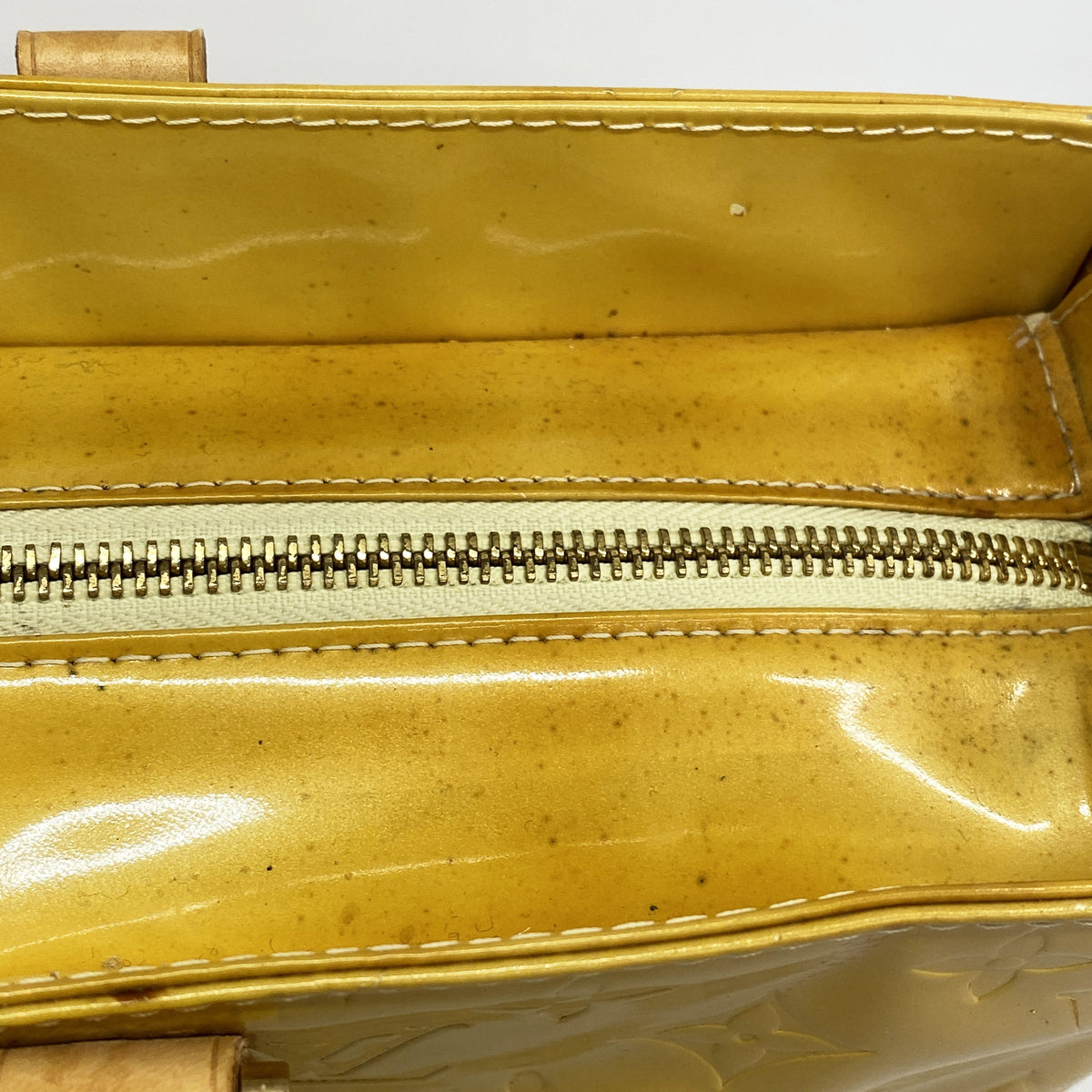 【6ka0127】ルイヴィトン トートバッグ ヴェルニ コロンバス M91047 ライムイエロー【中古】レディース