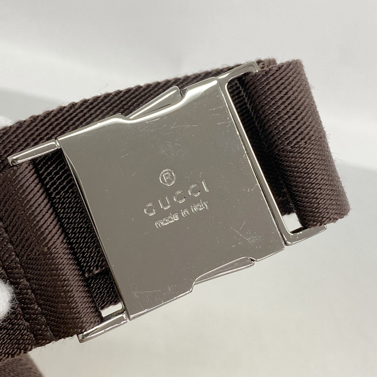 【6ka0147】グッチ ウエストバッグ GGキャンバス 28566 キャンバス ベージュ シルバー金具【中古】レディース