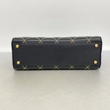 【6ka0165】シャネル ハンドバッグ ワイルドステッチ ラムスキン ブラック ゴールド金具【中古】レディース