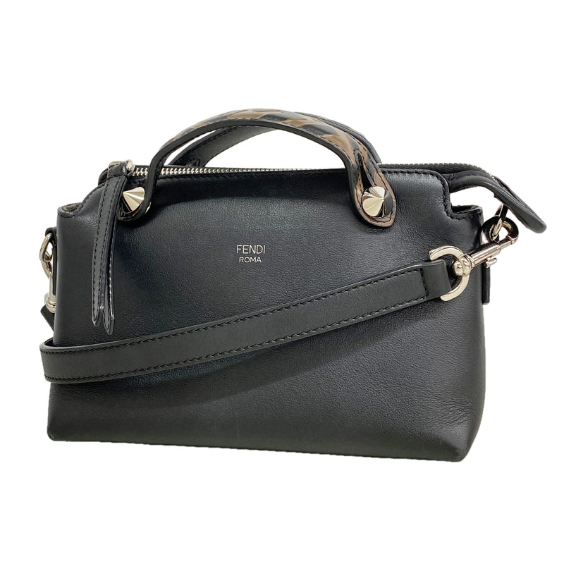【6ka0174】フェンディ ハンドバッグ バイザウェイ レザー ブラック シルバー金具 2wayバッグ【中古】レディース