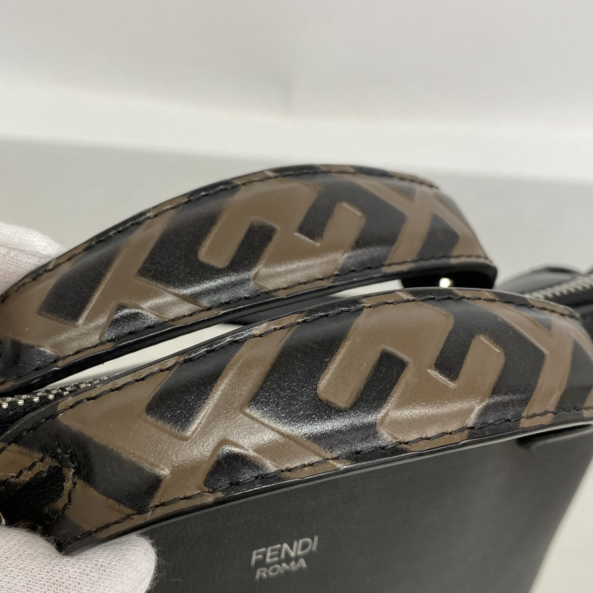 【6ka0174】フェンディ ハンドバッグ バイザウェイ レザー ブラック シルバー金具 2wayバッグ【中古】レディース