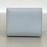 【6ka0196】セリーヌ 三つ折り財布 トリオンフ レザー ライトブルー ゴールド金具【中古】レディース