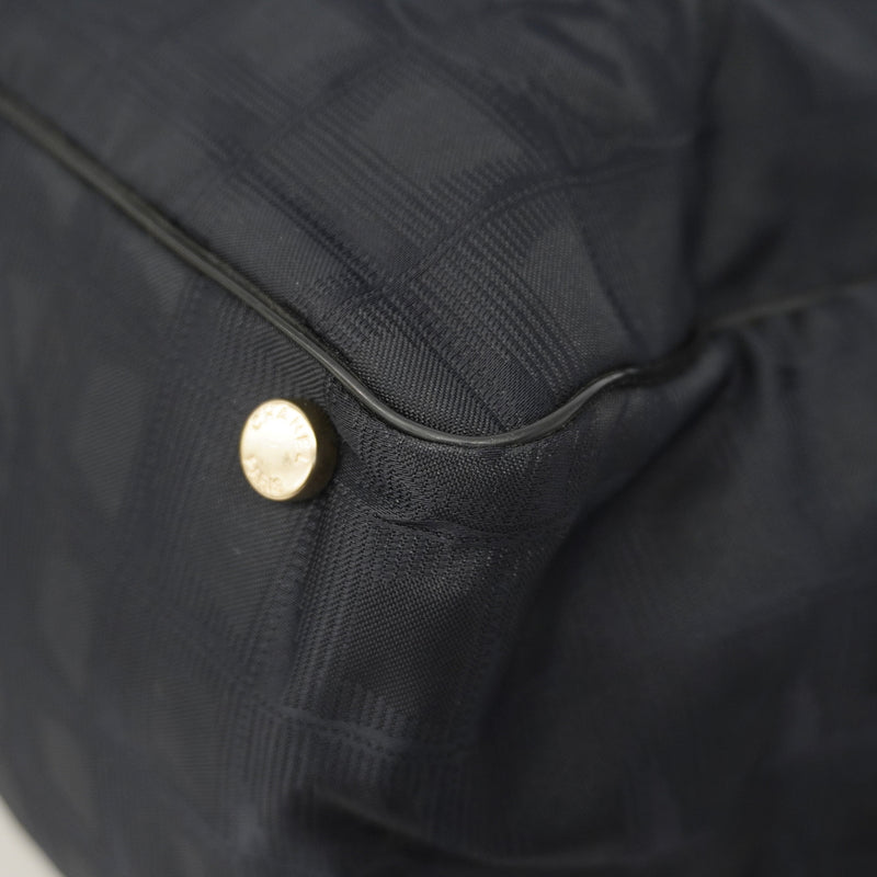 【6ka0209】シャネル トートバッグ ニュートラベル ナイロン ブラック ゴールド金具【中古】レディース