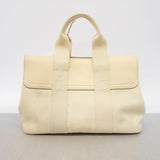 【6ka0218】エルメス トートバッグ ヴァルパライソPM トワルシェブロン アイボリー シルバー金具 □L刻印【中古】レディース