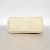 【6ka0218】エルメス トートバッグ ヴァルパライソPM トワルシェブロン アイボリー シルバー金具 □L刻印【中古】レディース