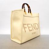【6ka0227】フェンディ トートバッグ サンシャイン レザー アイボリー ゴールド金具 2wayバッグ【中古】レディース