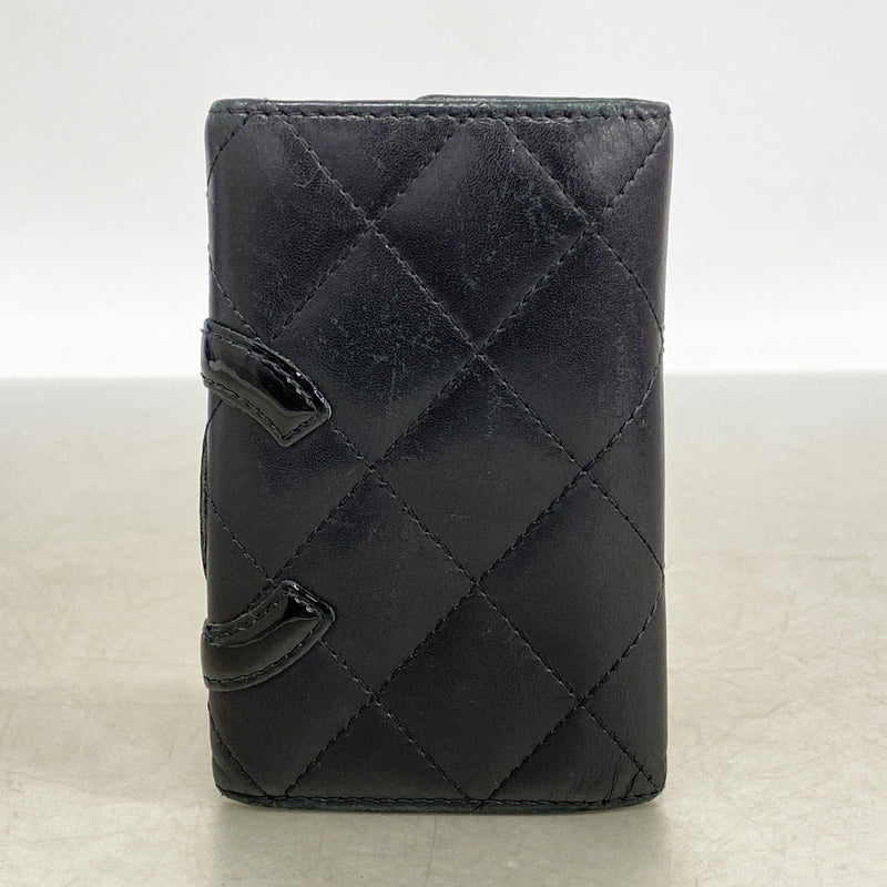 【6ka0258】シャネル キーケース カンボン ラムスキン ブラック シルバー金具【中古】レディース