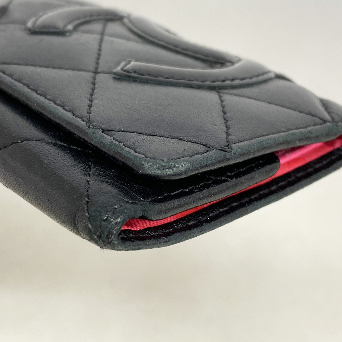 【6ka0258】シャネル キーケース カンボン ラムスキン ブラック シルバー金具【中古】レディース