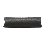 【6ka0263】シャネル ショルダーバッグ 2.55/マトラッセ Wフラップ Wチェーン マキシ レザー ブラック シルバー金具【中古】レディース