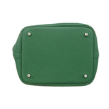 【6ka0267】エルメス ハンドバッグ ピコタンロックMM トリヨンクレマンス ヴェールモワイヤ シルバー金具 W刻印【中古】レディース