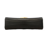 【6ka0270】シャネル ショルダーバッグ シェブロン レザー ブラック ゴールド金具【中古】レディース