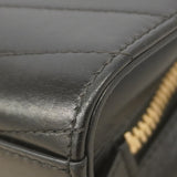 【6ka0270】シャネル ショルダーバッグ シェブロン レザー ブラック ゴールド金具【中古】レディース