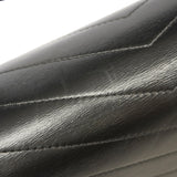 【6ka0270】シャネル ショルダーバッグ シェブロン レザー ブラック ゴールド金具【中古】レディース