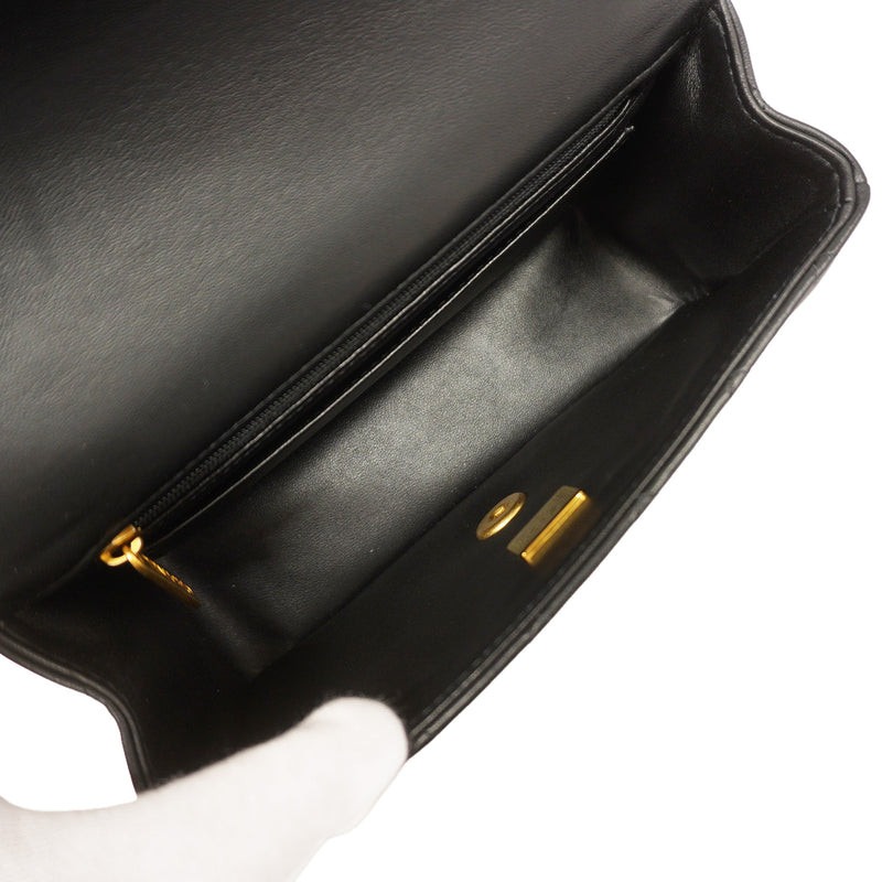 【6ka0278】シャネル ハンドバッグ マトラッセ チェーンショルダー ラムスキン ブラック ゴールド金具 2wayバッグ【中古】レディース
