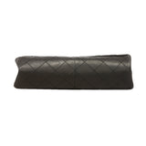 【6ka0279】シャネル ショルダーバッグ 2.55/マトラッセ Wフラップ Wチェーン マキシ レザー ブラック シルバー金具【中古】レディース