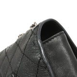 【6ka0293】シャネル ショルダーバッグ マトラッセ Wチェーン レザー ブラック シルバー金具【中古】レディース