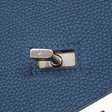 【6ka0294】エルメス ハンドバッグ オータクロア40 トゴ ディープブルー シルバー金具 Y刻印【中古】メンズ