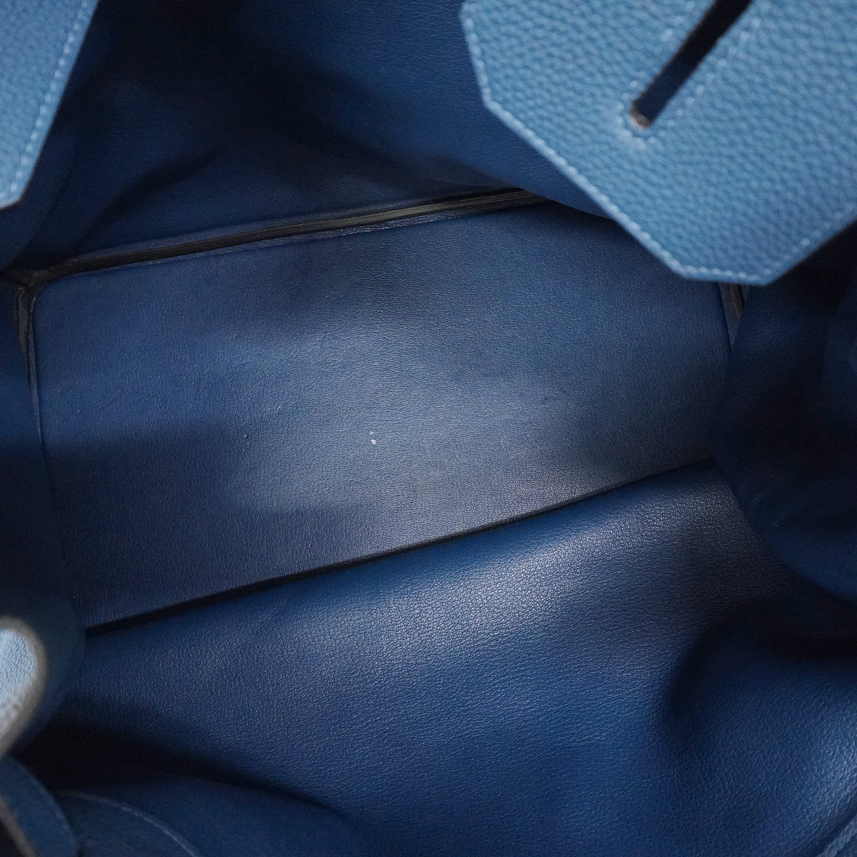 【6ka0294】エルメス ハンドバッグ オータクロア40 トゴ ディープブルー シルバー金具 Y刻印【中古】メンズ