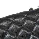 【6ka0301】シャネル ショルダーバッグ デカマトラッセ Wチェーン キャビアスキン ブラック シルバー金具【中古】レディース