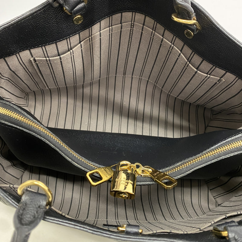 【6ka0312】ルイヴィトン ハンドバッグ モノグラム・アンプラント モンテーニュGM M41069 ノワール【中古】レディース
