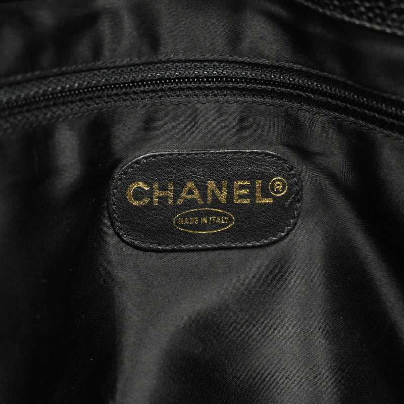 【6ka0329】シャネル ショルダーバッグ チェーンショルダー キャビアスキン ブラック ゴールド金具【中古】レディース