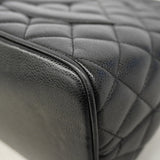【6ka0330】シャネル トートバッグ 復刻トート キャビアスキン ブラック シルバー金具【中古】レディース
