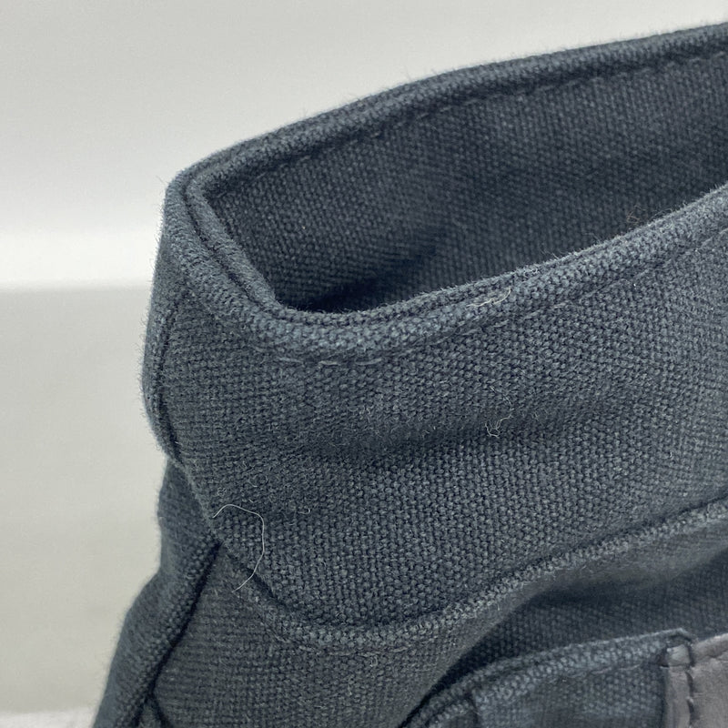 【6ka0341】エルメス トートバッグ トロカホリゾンタルMM キャンバス ブラック シルバー金具【中古】メンズ レディース ユニセックス