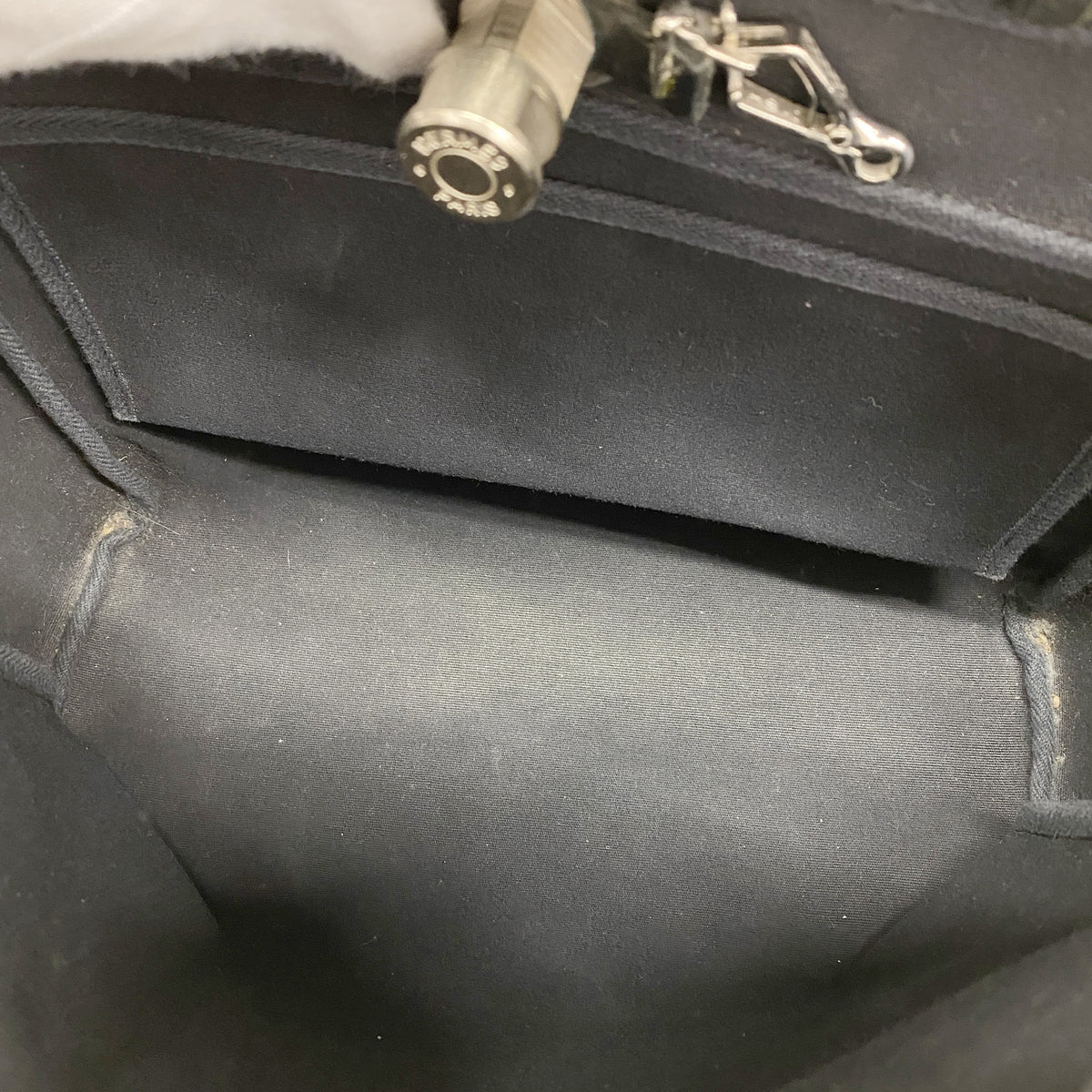【6ka0364】エルメス ハンドバッグ エールバッグPM トワルオフィシエ ブラック シルバー金具 □E刻印 2wayバッグ【中古】レディース