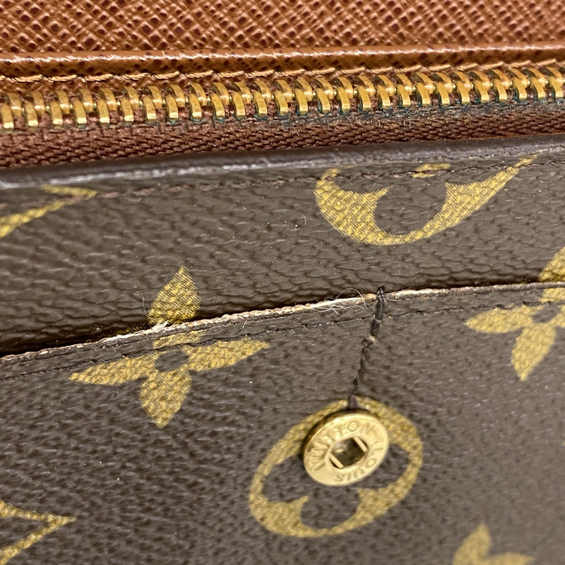 【6ka0368】ルイヴィトン 長財布 モノグラム ポシェットポルトモネクレディ M61726 ブラウン【中古】レディース