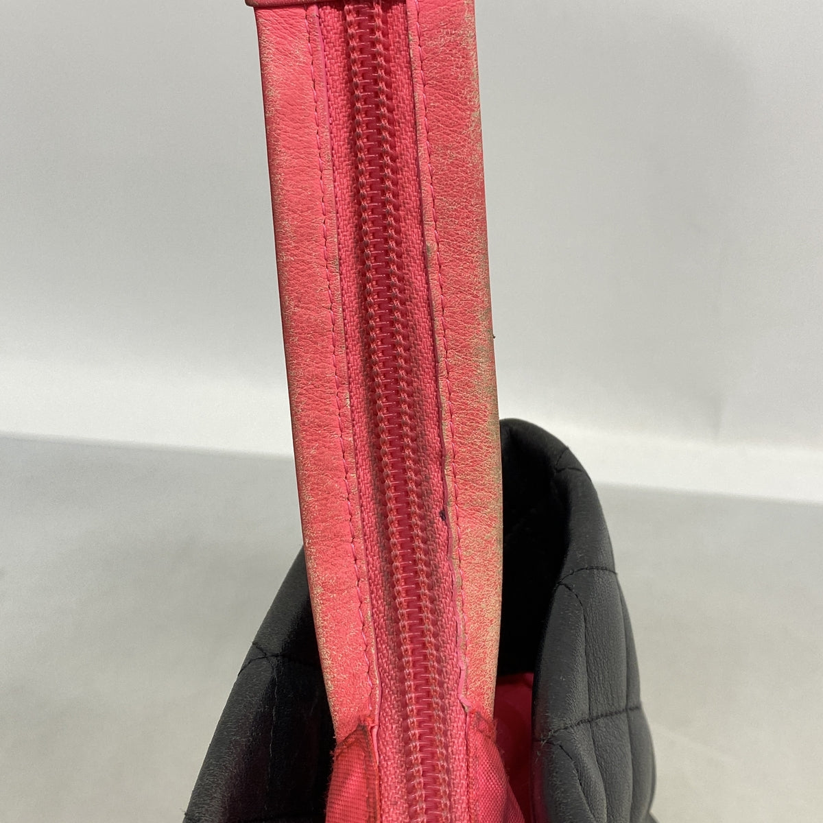【6ka0389】シャネル トートバッグ カンボン ラムスキン ブラック シルバー金具【中古】レディース